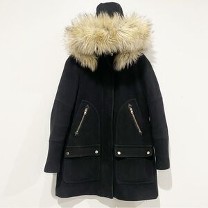 J. CREW Chateau Parka Stadium Cloth
Wool Hood Coat Size 00